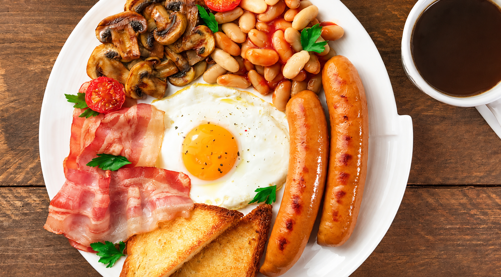 A traditional cooked breakfast